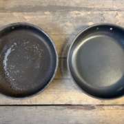 Edelstahlpfanne neu beschichtet